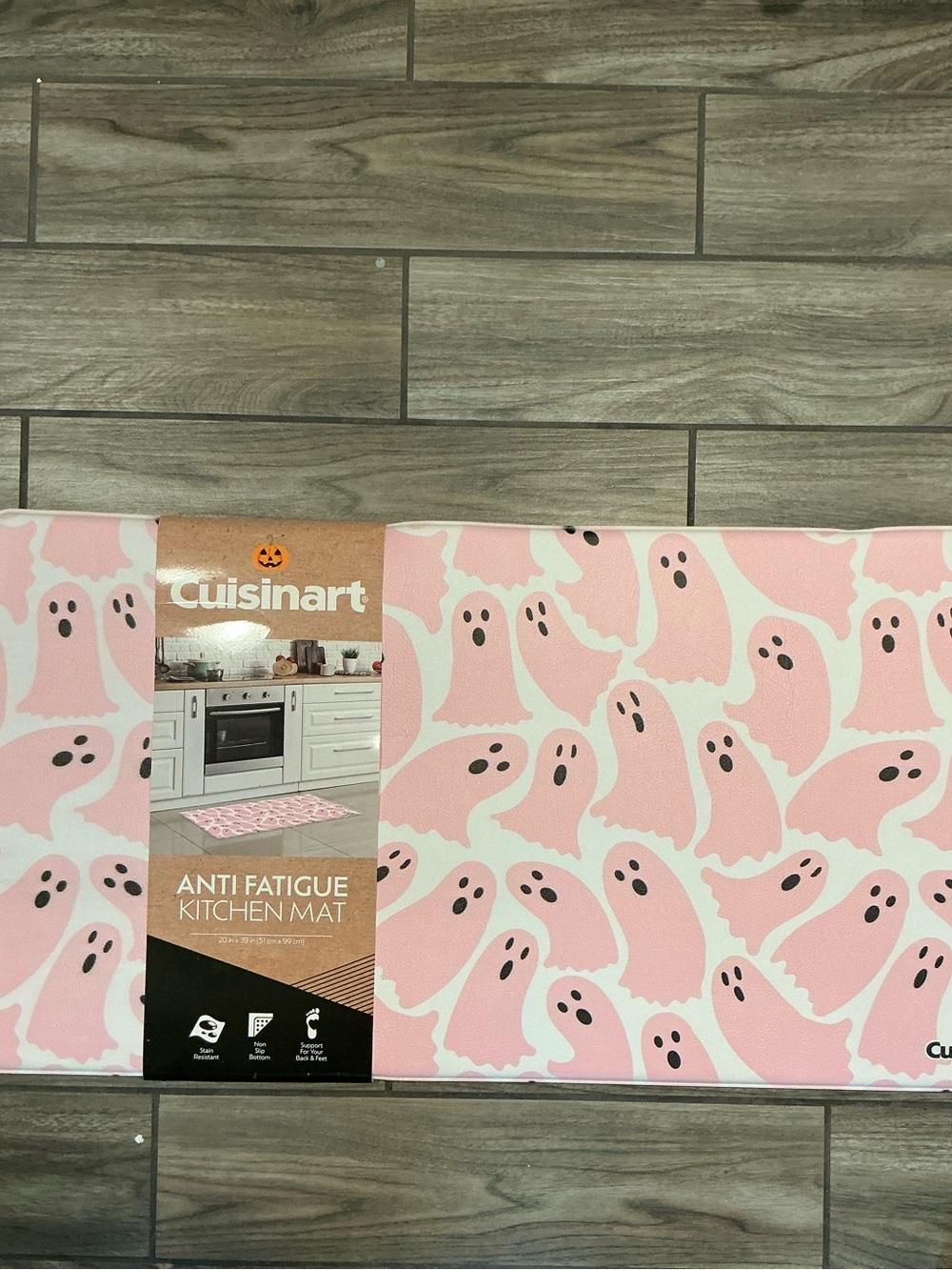 Cuisinart Pink Ghosts Halloween Anti Fatigue Kitchen Mat-20” x 39”